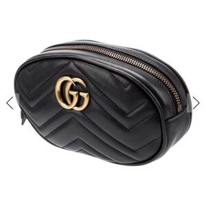 Gucci Black Quilted Leather Belt Bag